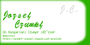 jozsef czumpf business card